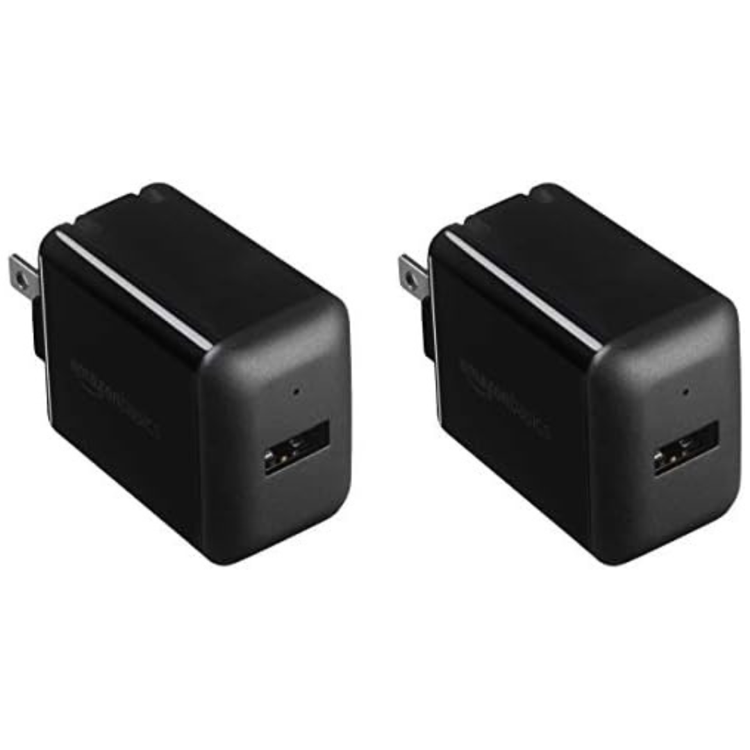 2-Pack Amazon Basics 12W One Port USB-A Wall Charger (2.4A)