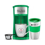 ADIRchef Mini Travel Single Serve Coffee Maker And 15oz. Travel Mug