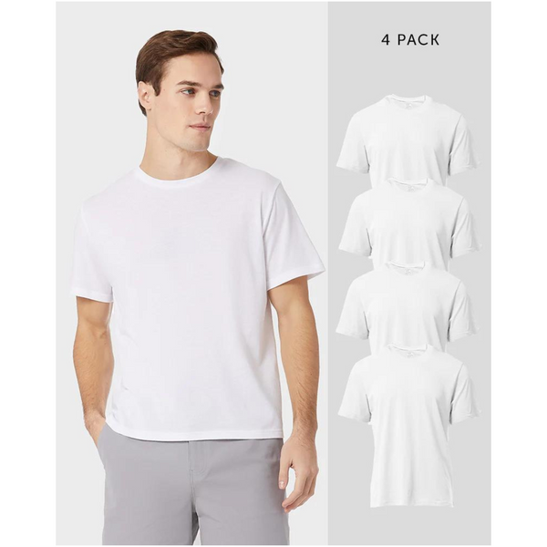 Men's 4 Pack Soft Cotton Crew T-Shirts (4 Colors)
