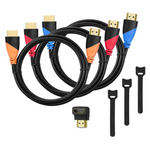3 High-Speed 6ft Gold Plated HDMI Cables