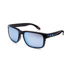 Oakley Men's Holbrook Square Sunglasses, Polished Black/Prizm Deep Water Polarized, 57 mm