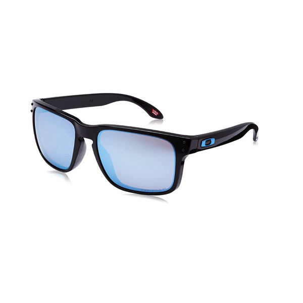 Oakley Holbrook Square Gafas de sol para hombre, negro pulido/Prizm Deep Water polarizadas, 57 mm