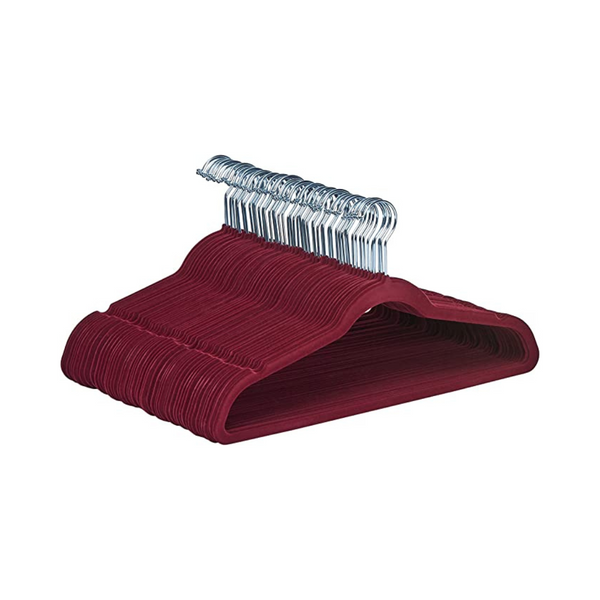 50 Pack Of Amazon Basics Slim Velvet Non-Slip Suit Clothes Hangers