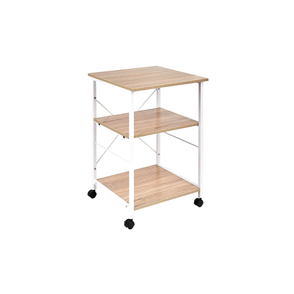 Multipurpose Rolling Cart, Desk Extender, Natural