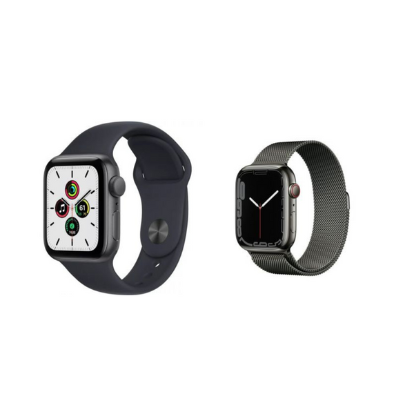 Apple Watch SE (1.ª generación) y Series 7 GPS + relojes móviles con bucle milanés