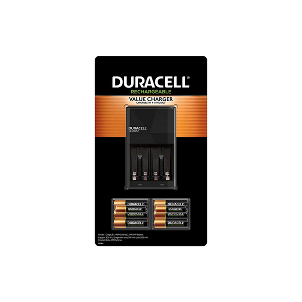 Duracell Ion Speed AA And AAA Battery Charger With 4 AA And 2 AAA Rechargeable Batteries