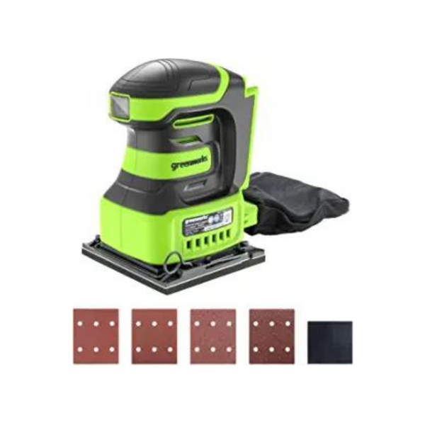 Greenworks 24V Cordless 1/4 Quarter 11,000 OPM Sheet Sander Tool