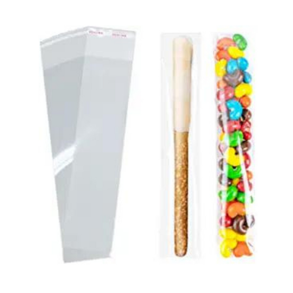 100 Piece Of SureHome 2 x 8 Self Adhesive Sealing Cellophane Bags