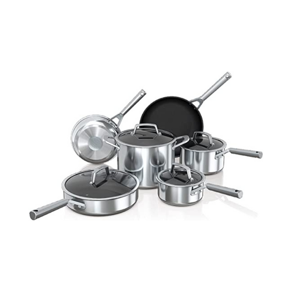 Juego de utensilios de cocina Ninja Foodi NeverStick de acero inoxidable de 10 piezas