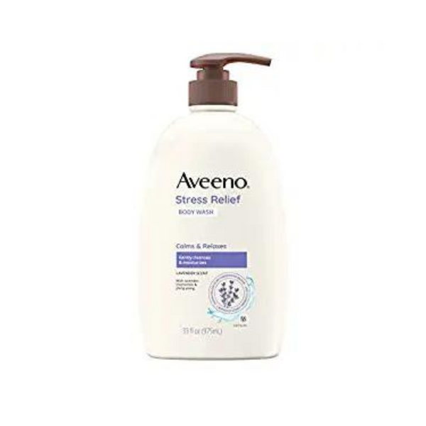 3 botellas de gel de baño Aveeno para aliviar el estrés