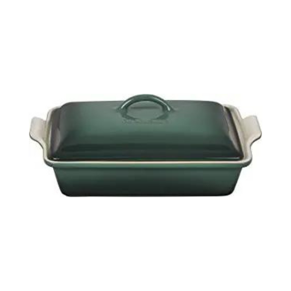 Cazuela rectangular cubierta Heritage de gres Le Creuset