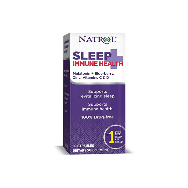 30-Count Natrol Sleep+ Immune Health Supplement (Melatonin, Elderberry, Vitamins C, D, & Zinc)