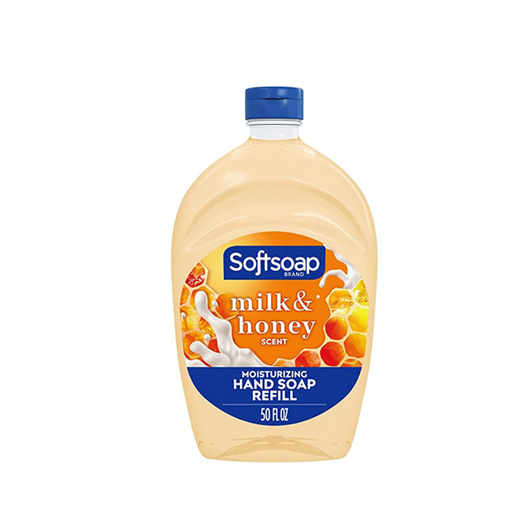 Recambio de jabón líquido para manos Softsoap de 50 onzas (leche y miel)