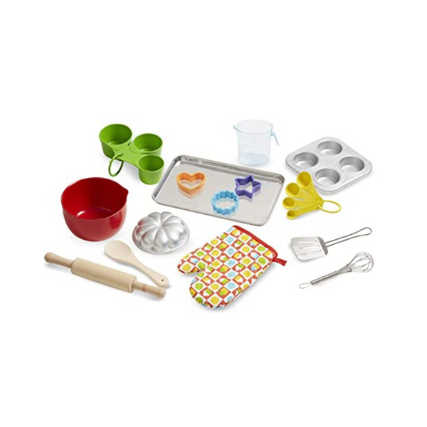 Melissa &amp; Doug Juego para hornear (20 piezas) Accesorios de cocina de juego