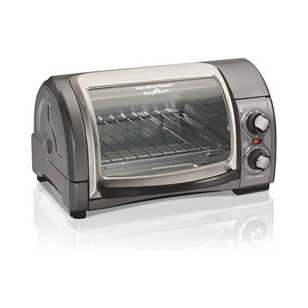 Hamilton Beach Easy Reach 4-Slice Countertop Toaster Oven With Roll-Top Door