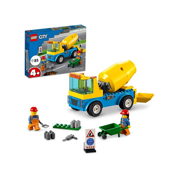 LEGO City Great Vehicles Juego de construcción de camiones mezcladores de cemento (85 piezas)