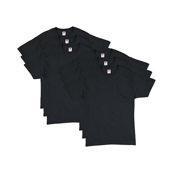 Paquete de 6 camisetas de algodón con cuello redondo Hanes Essentials para hombre