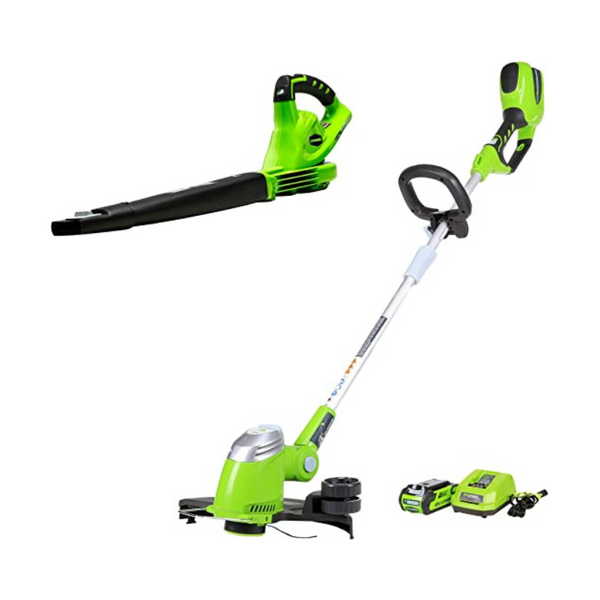 Greenworks 40V Bundle: 13" String Trimmer + Blower + 2.0ah Battery & Charger