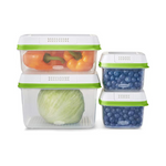 8-Piece Rubbermaid FreshWorks Produce Saver Storage Containers