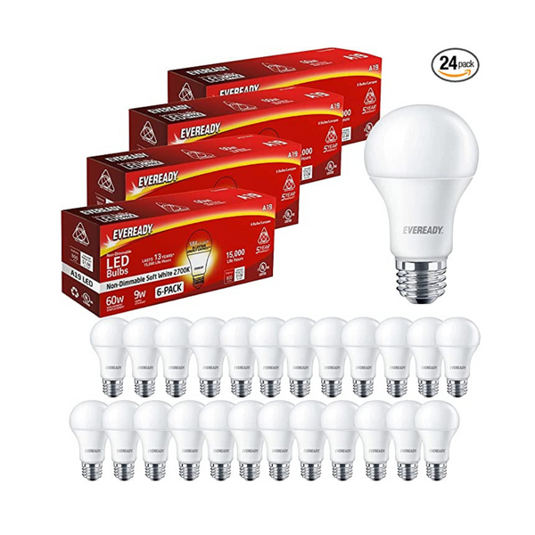 Eveready Bombillas LED equivalentes a 9 W y 60 W (24 unidades)