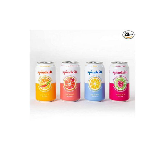 20 latas de agua con gas Spindrift