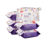 6 Packs of Amazon Brand Mama Bear Saline Nose and Face Baby Wipes
