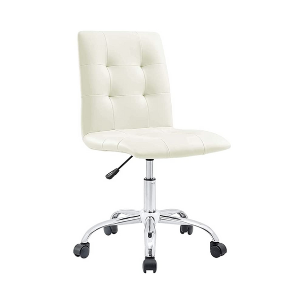 Modway Prim Ribbed Armless Mid Back Swivel Conference Office Chair