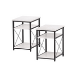Set of 2 Side Table Nightstands (2 Colors)