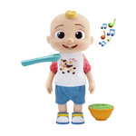 CoComelon Deluxe Interactive JJ Doll – Includes JJ, Shirt, Shorts, Pair of Shoes, Bowl of Peas, Spoon