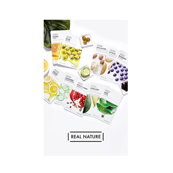 The Face Shop Mascarillas faciales de naturaleza real | Hidrata y calma la piel