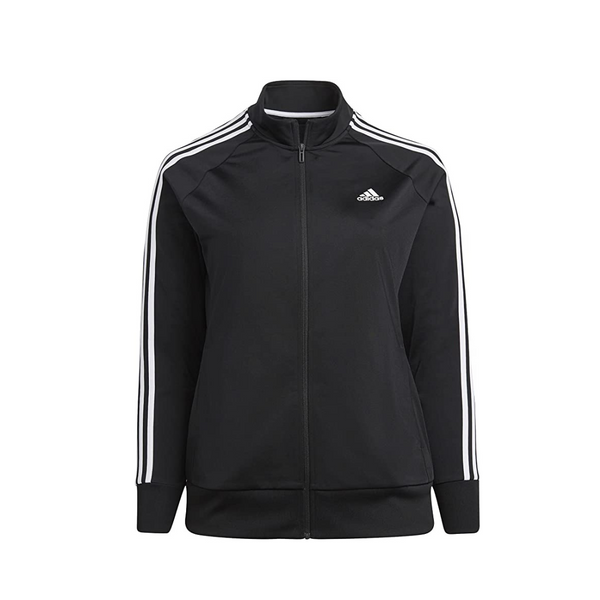 adidas Women’s Essentials Warm-Up Slim 3-Stripes Track Top