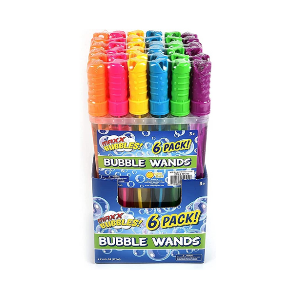 Sunny Days Entertainment Maxx Bubbles 4oz Bubble Wands – 6 Pack Bubble Wand Toy