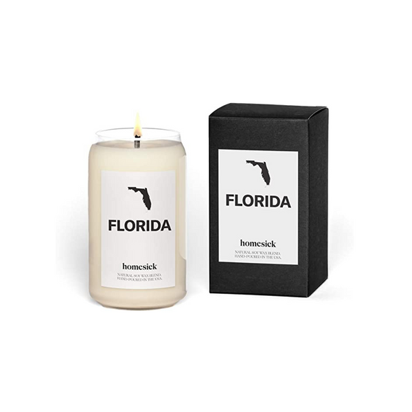 Homesick Premium Scented Candle, Florida - Scents of Spanish Moss