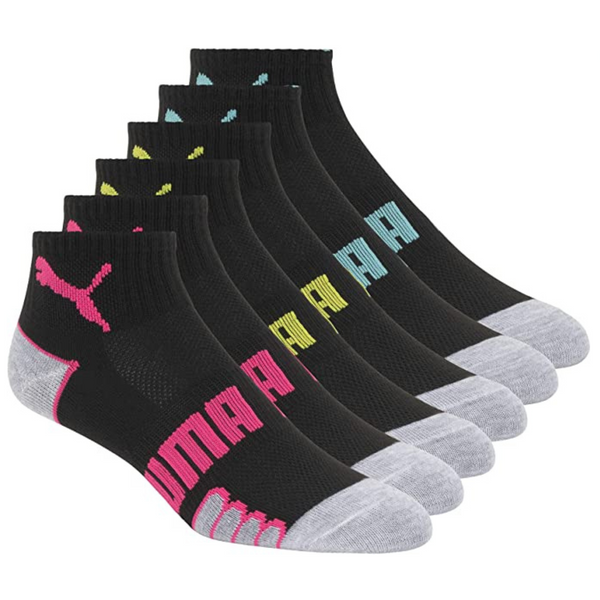 6Pack PUMA Women's Quarter Crew Socks PzDeals