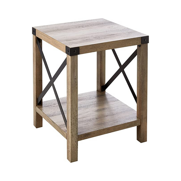 Walker Edison Sedalia Modern Farmhouse Metal X Side Table PzDeals