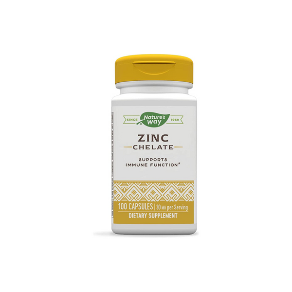Quelato de zinc Nature's Way 30 mg, 100 cápsulas