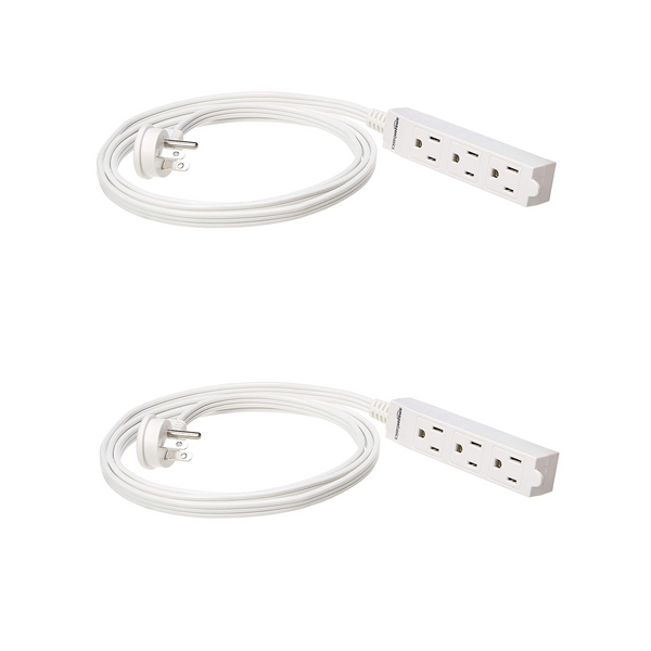 2 Amazon Basics Indoor Extension Cords (6-Foot, 3-Prong)