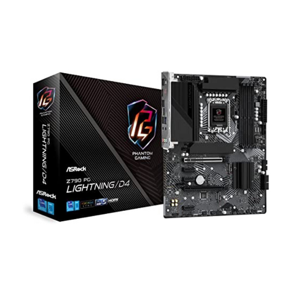 ASRock  PG Lightning/D4 Motherboard, Supports Intel 12th and 13th Generation CPU, DDR4 ATX Motherboard