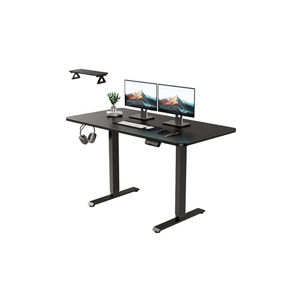 Marsail Electric Standing Desk with Monitor Stand, Adjustable Sit Stand Desk