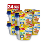 24 Glad To Go Medium Food Storage Containers 6 Pack