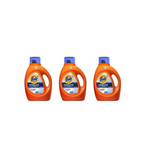3 Bottles of Tide Hygienic Clean Heavy 10X Duty Laundry Detergent Liquid Soap, Original Scent