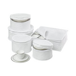 Honey-Can-Do Dinnerware Storage Set, 5-Piece,White
