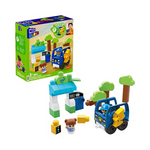 Mega Bloks Green Town Charge & Go Bus building set with 36 big building blocks