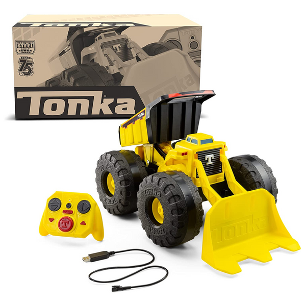 Camión volquete y arado con control remoto Tonka