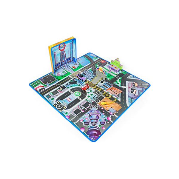 Paw Patrol True Metal Adventure City Movie Play Mat Set con 2 autos de juguete exclusivos
