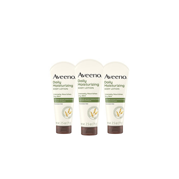 3 Bottles Of 2.5oz Aveeno Daily Moisturizing Oat Lotion