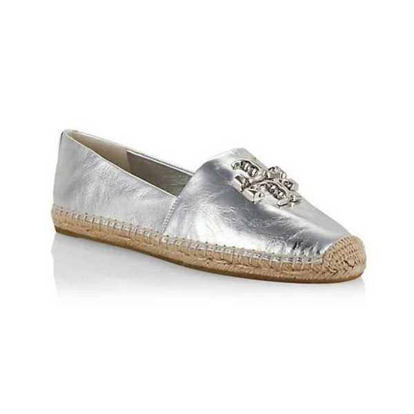Tory Burch Eleanor Metallic Leather Espadrilles