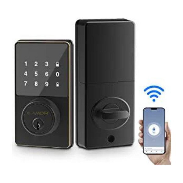 Cerradura inteligente WiFi, cerradura de puerta de entrada sin llave con teclado con pantalla táctil