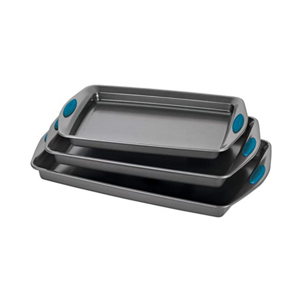 Rachael Ray Bakeware Nonstick Cookie Pan Set, 3-Piece