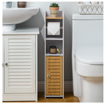 Bathroom Storage Cabinet And Toilet Paper Holder Stand